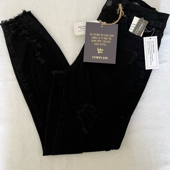 Women's Black Distressed Jeans indigo Rein - Picture 5 of 13